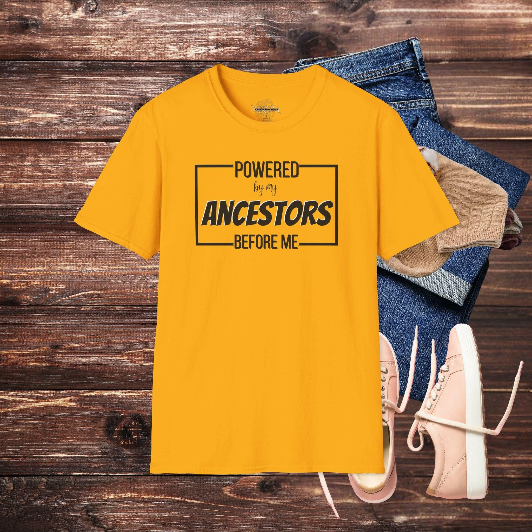 'Powered By My Ancestors' T-Shirt - MKCM Modern Designs