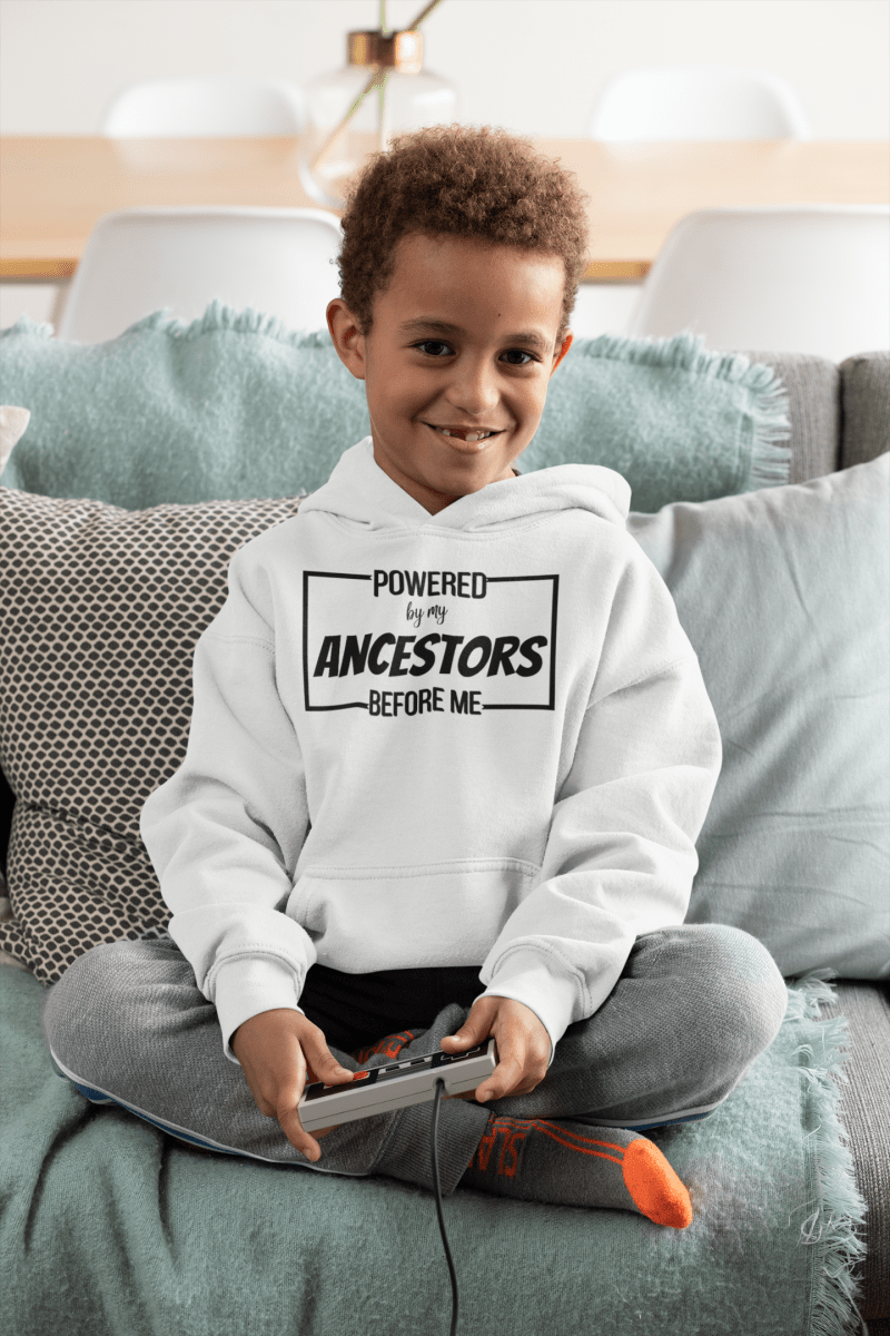 'Powered By My Ancestors' Toddler Hoodie - MKCM Modern Designs