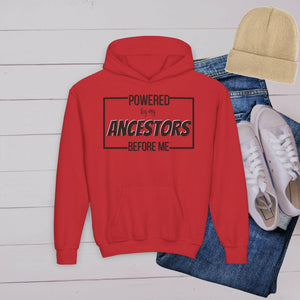 'Powered By My Ancestors’ Youth Hoodie - MKCM Modern Designs