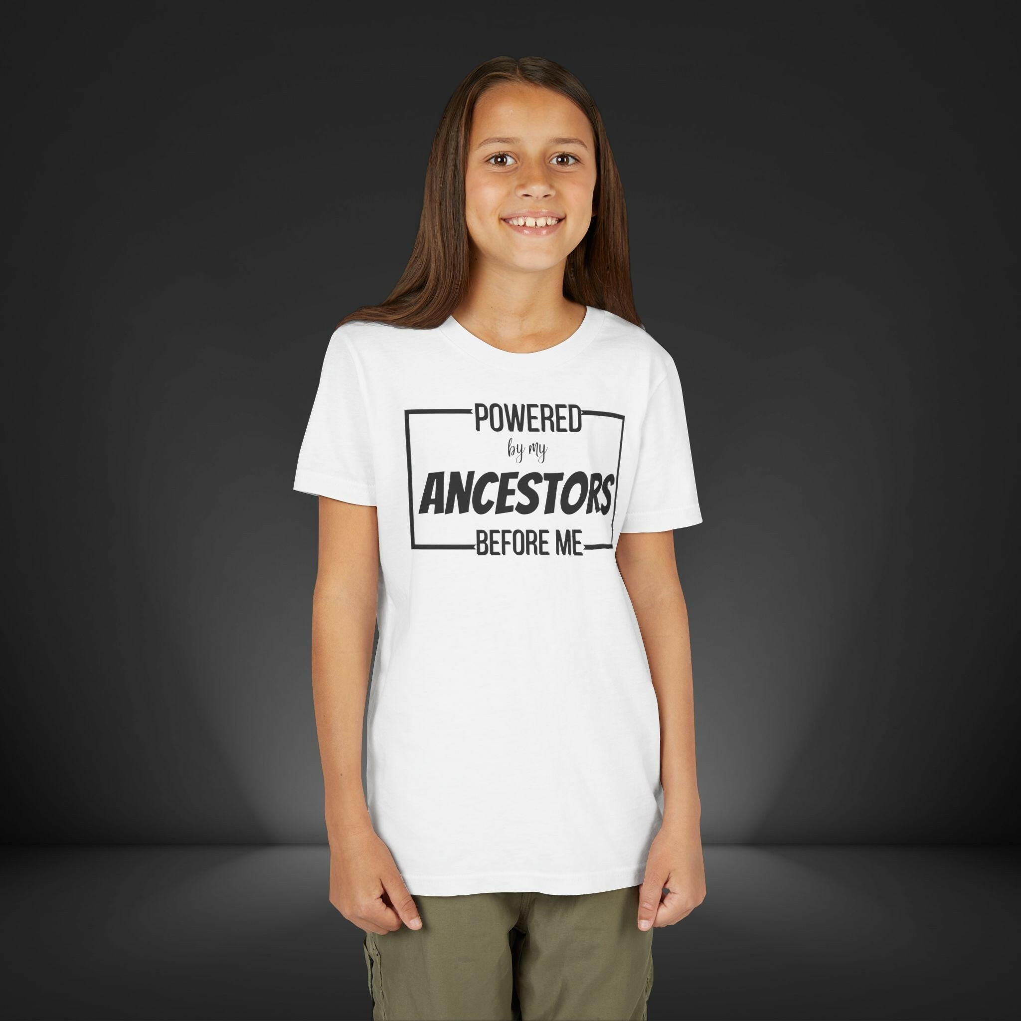 'Powered By My Ancestors' Youth Shirt - MKCM Modern Designs