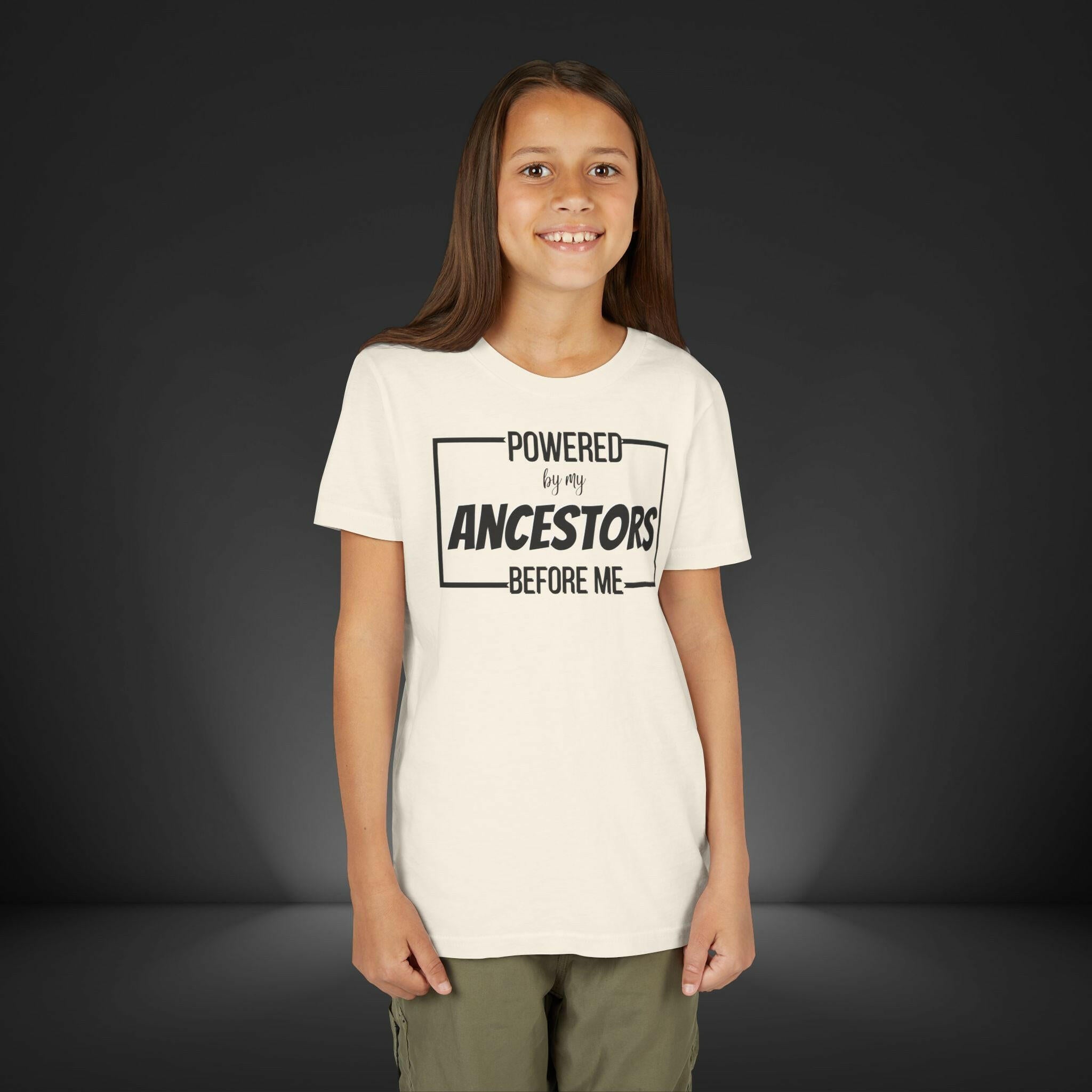 'Powered By My Ancestors' Youth Shirt - MKCM Modern Designs