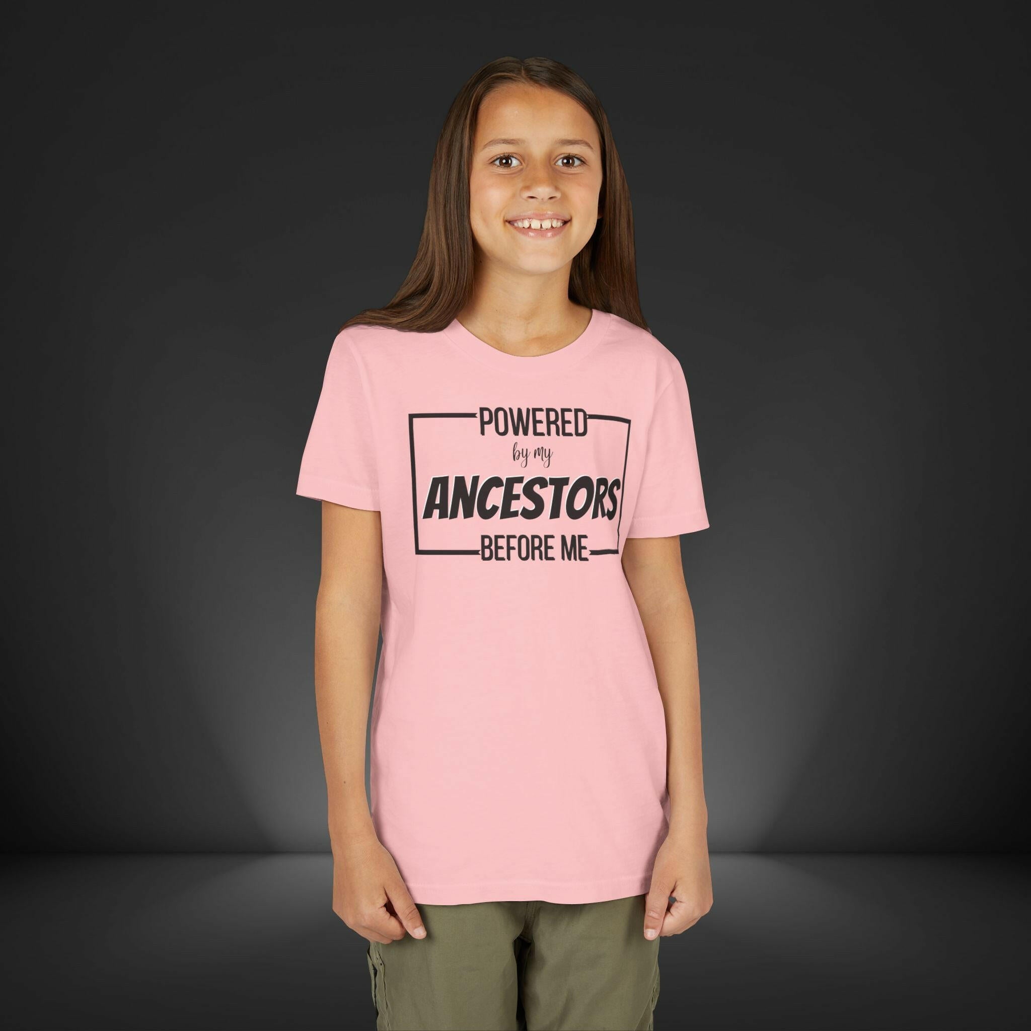 'Powered By My Ancestors' Youth Shirt - MKCM Modern Designs