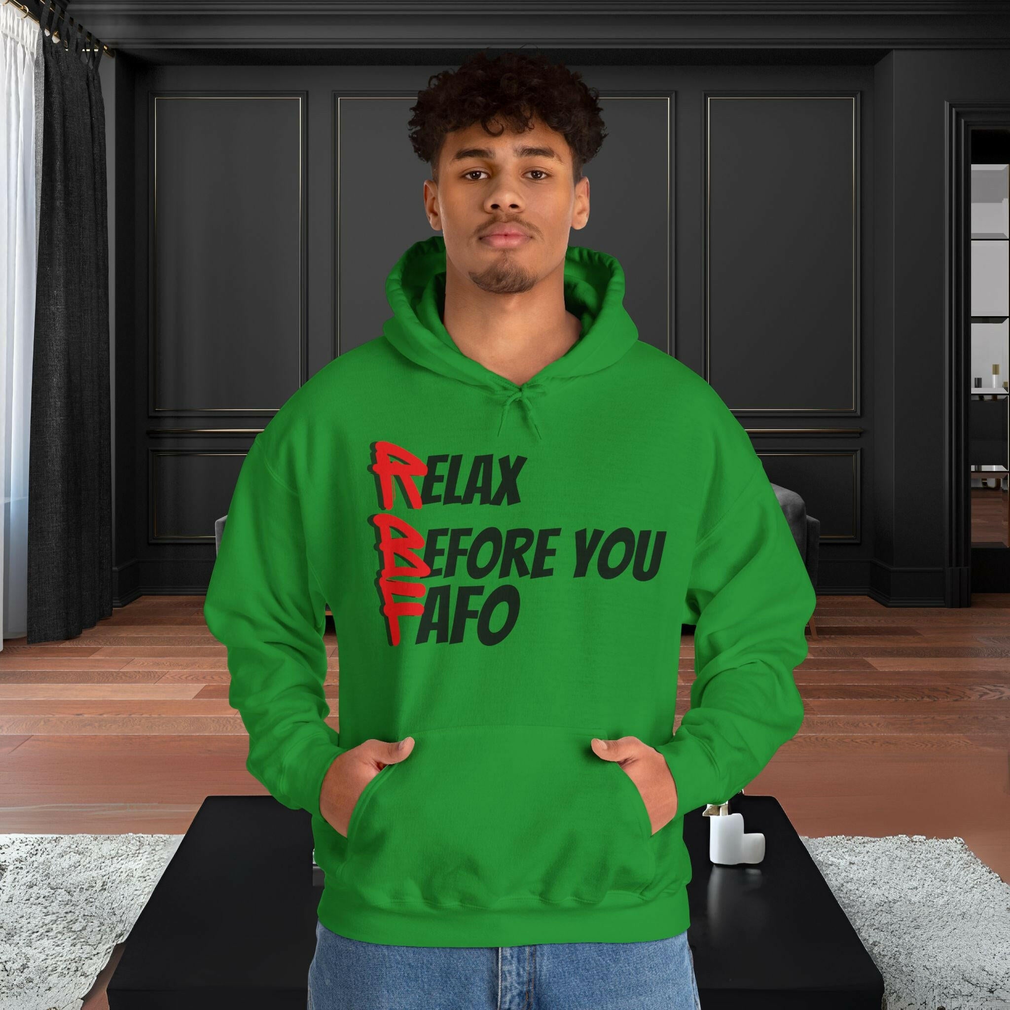 'RBF' Men's Hoodie - MKCM Modern Designs