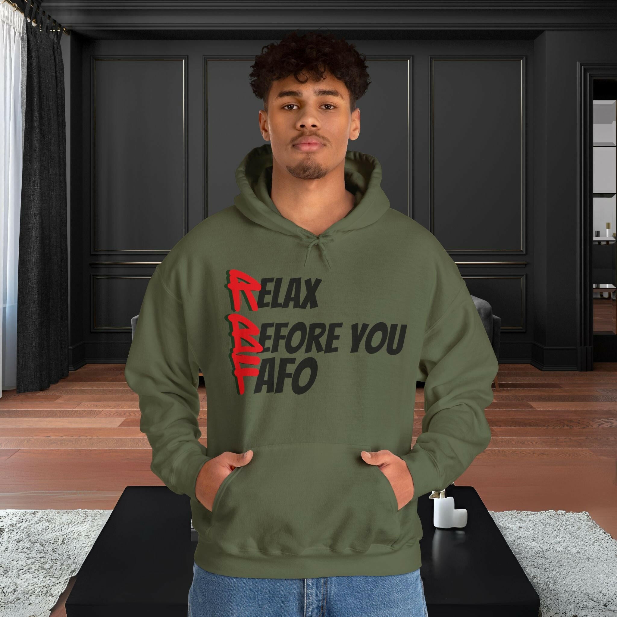 'RBF' Men's Hoodie - MKCM Modern Designs