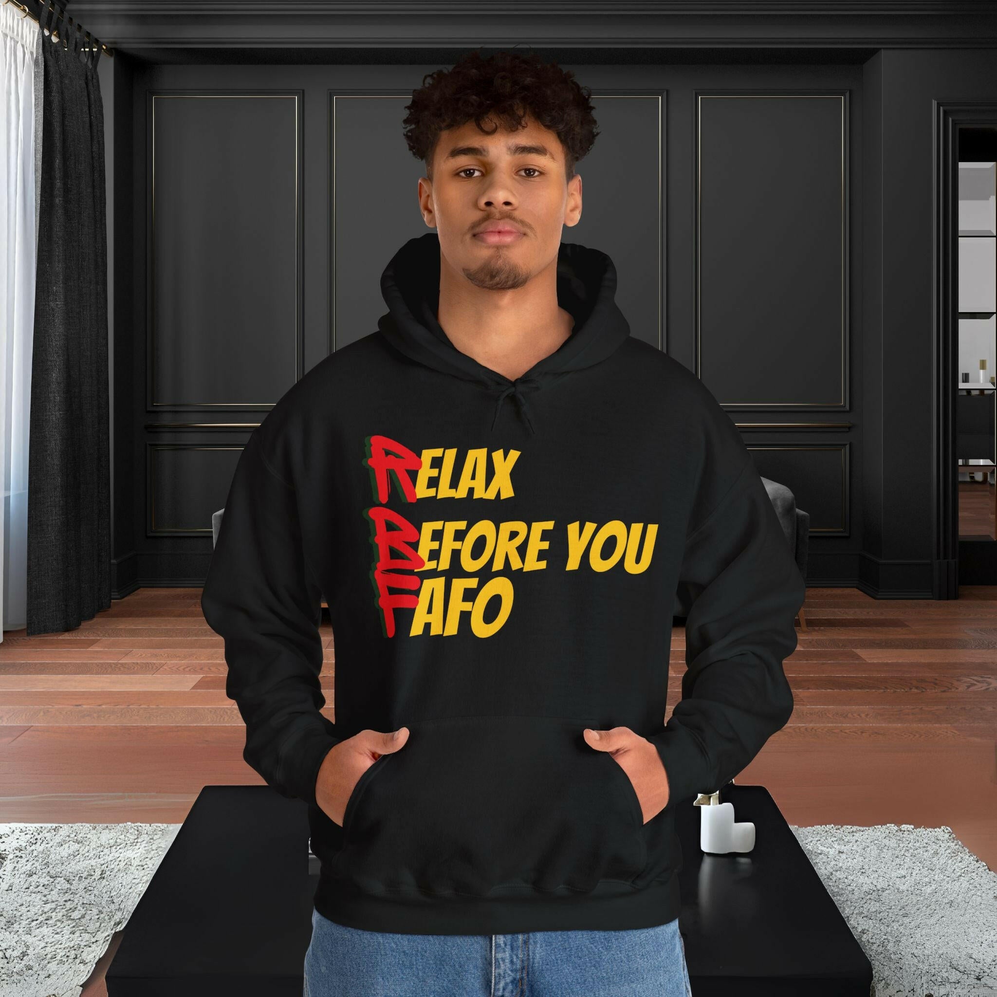 'RBF' Men's Hoodie - MKCM Modern Designs