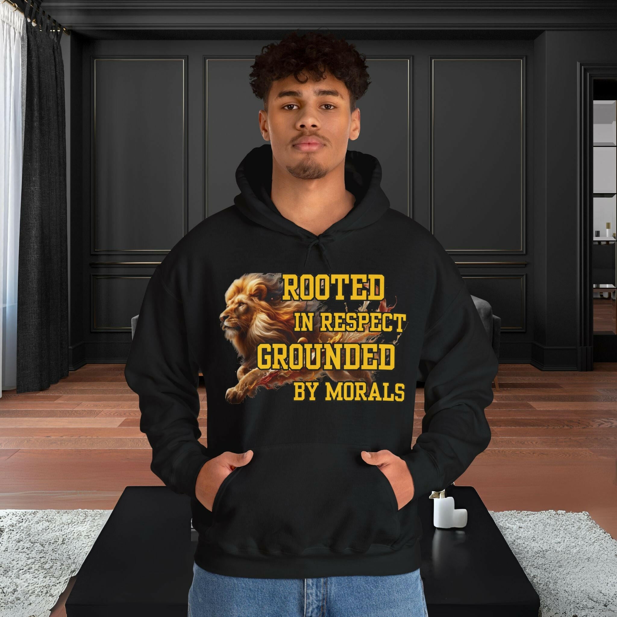 ‘Respect and Morals' Men Hoodie - MKCM Modern Designs