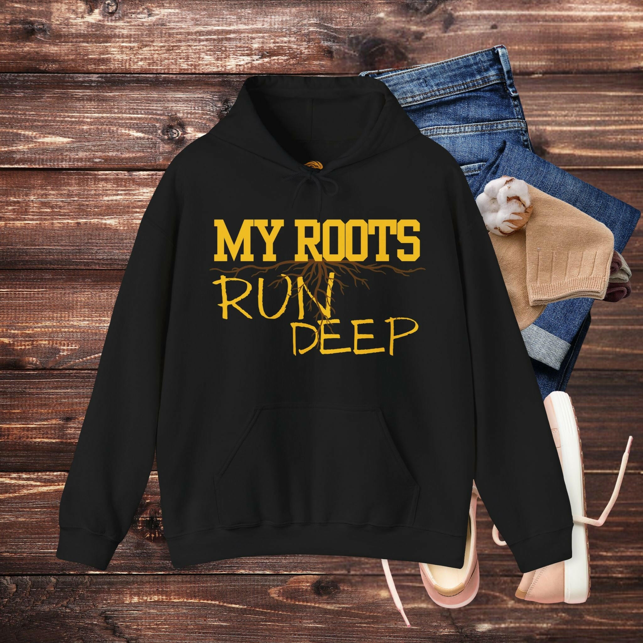 'Roots Run Deep' Men's Hoodie - MKCM Modern Designs