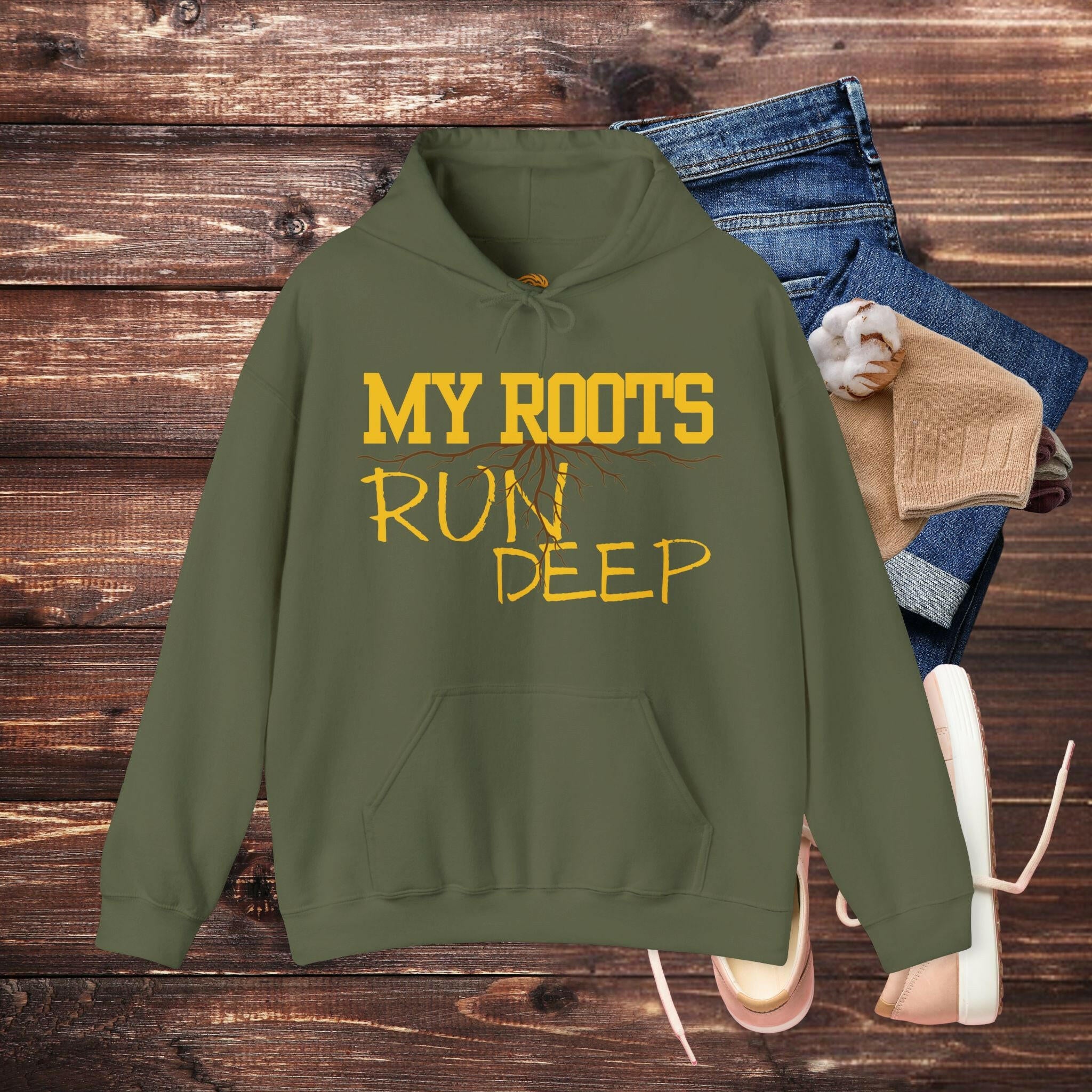 'Roots Run Deep' Men's Hoodie - MKCM Modern Designs