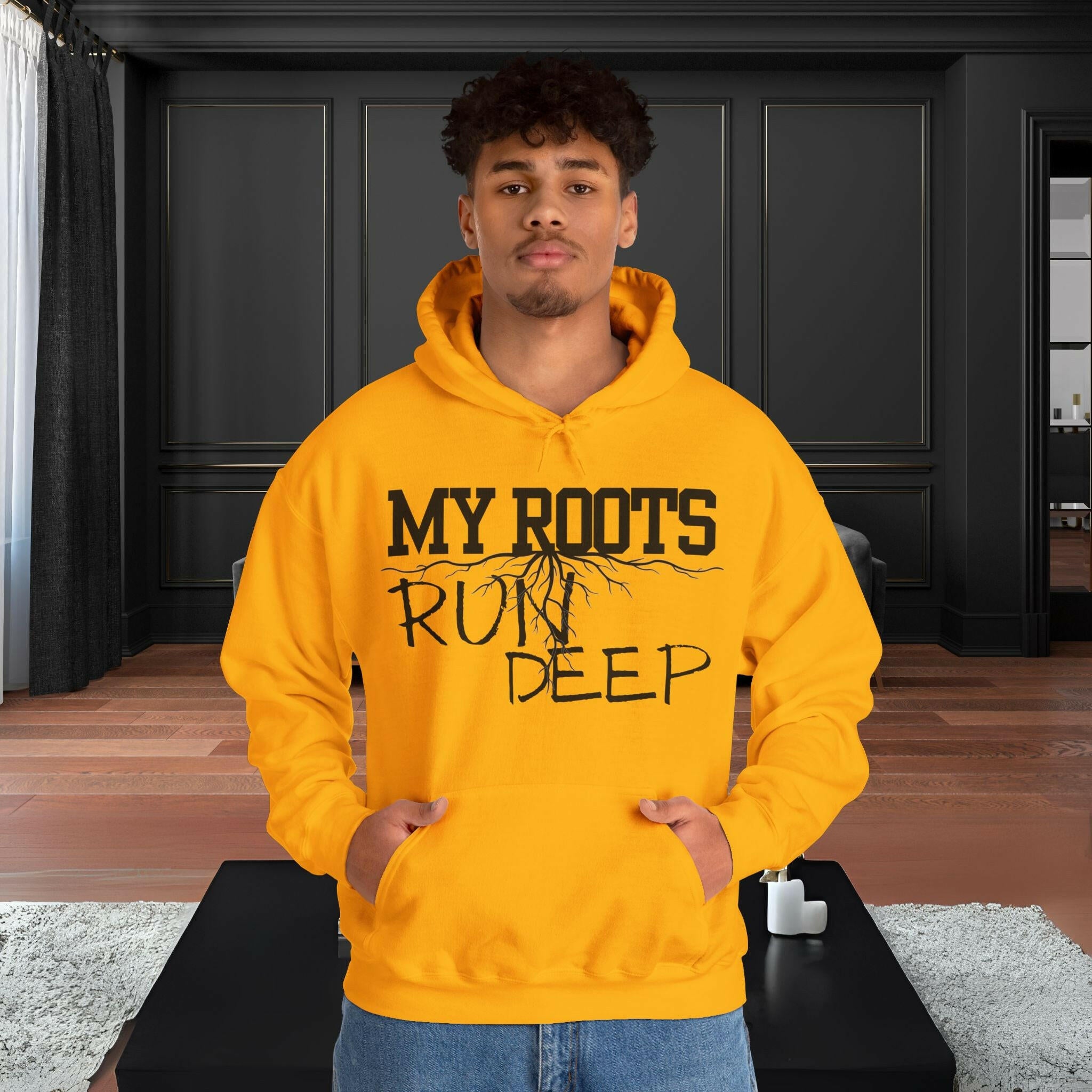 'Roots Run Deep' Men's Hoodie - MKCM Modern Designs