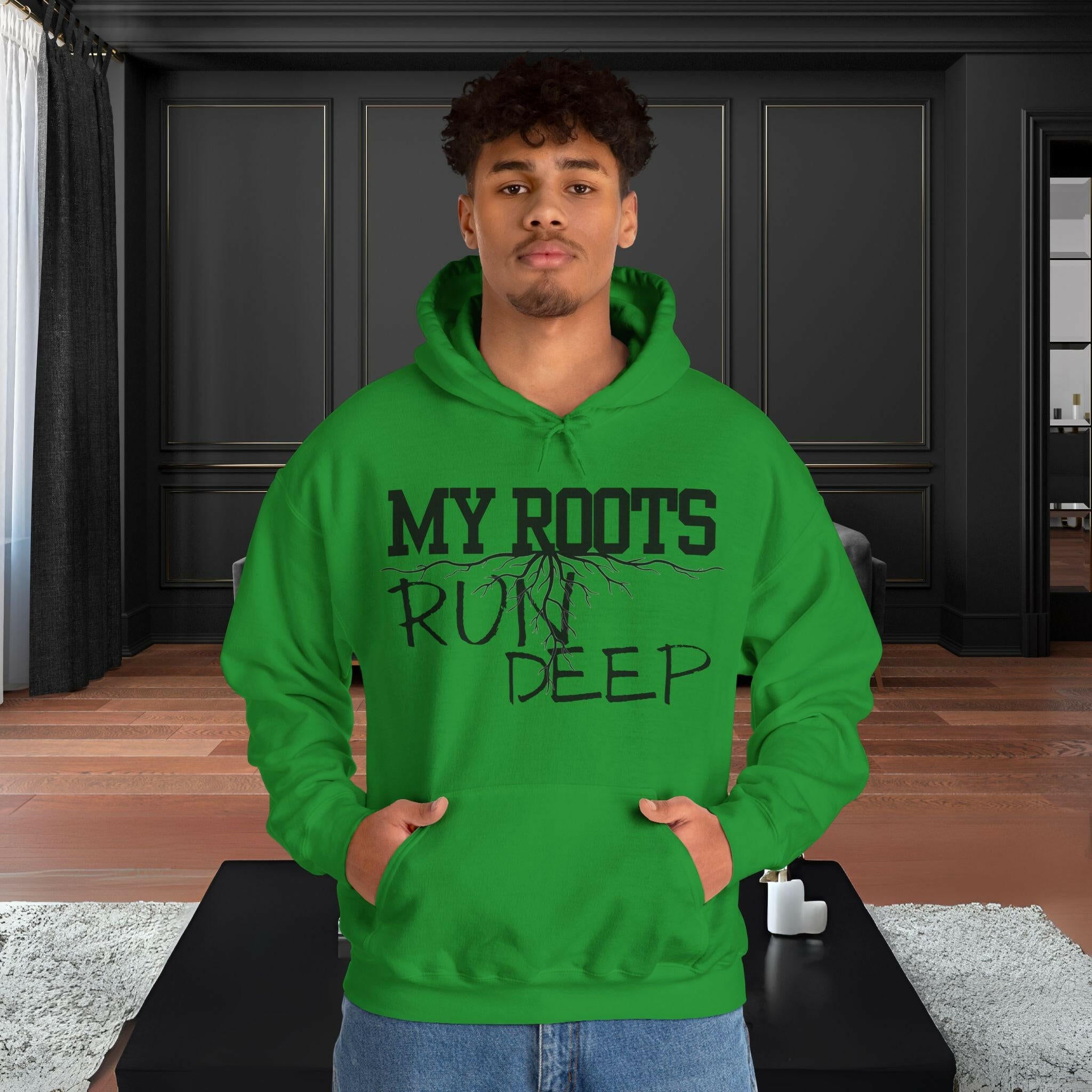 'Roots Run Deep' Men's Hoodie - MKCM Modern Designs