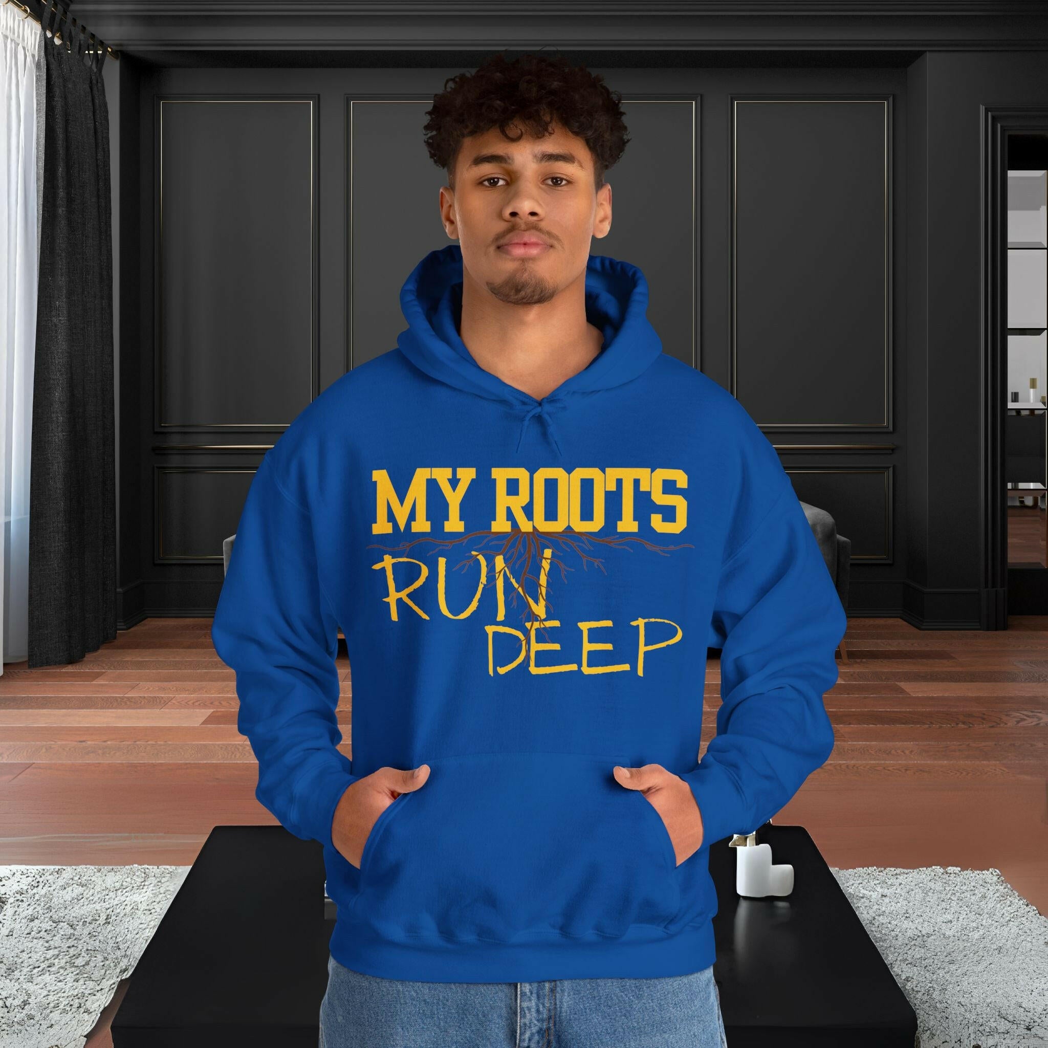 'Roots Run Deep' Men's Hoodie - MKCM Modern Designs