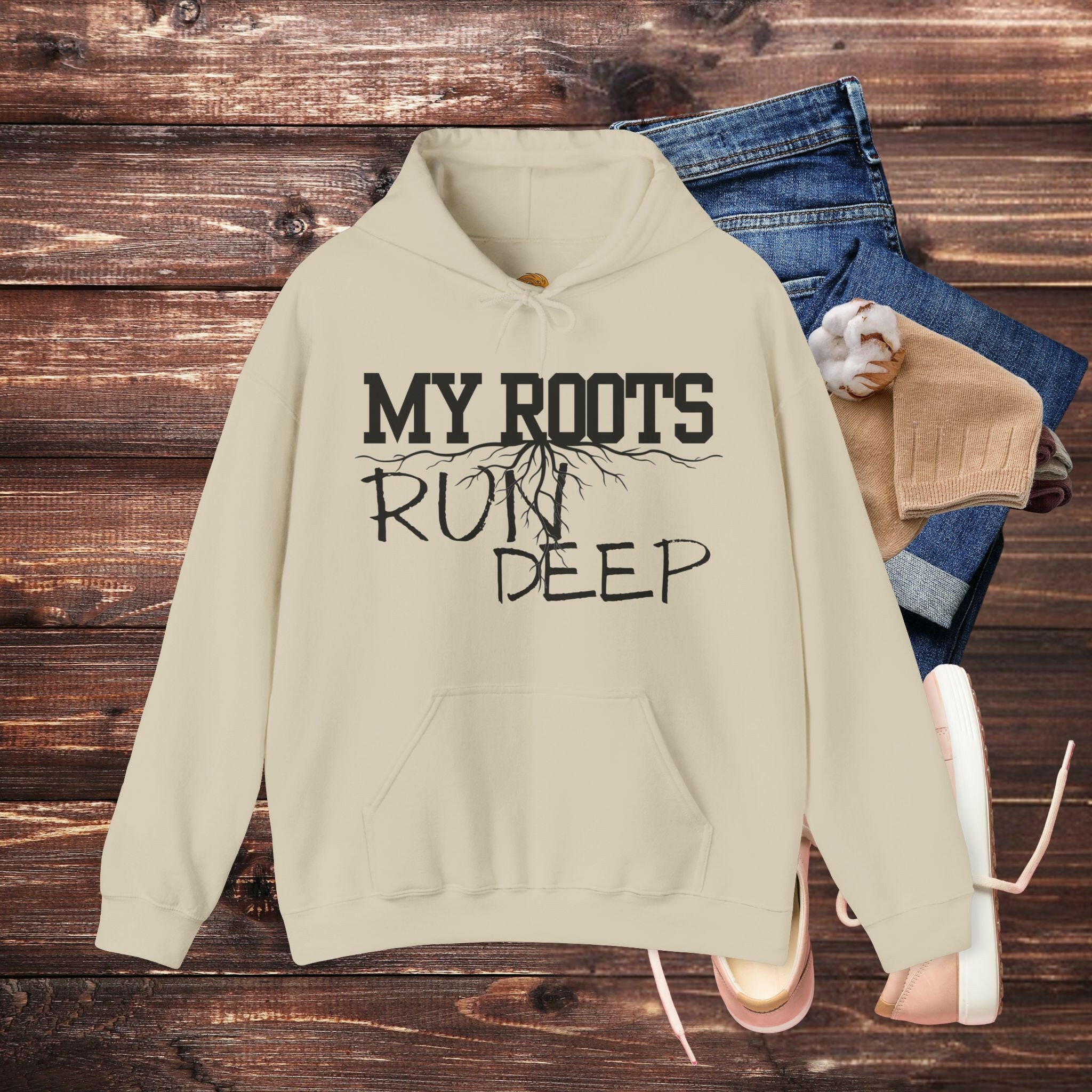 'Roots Run Deep' Men's Hoodie - MKCM Modern Designs