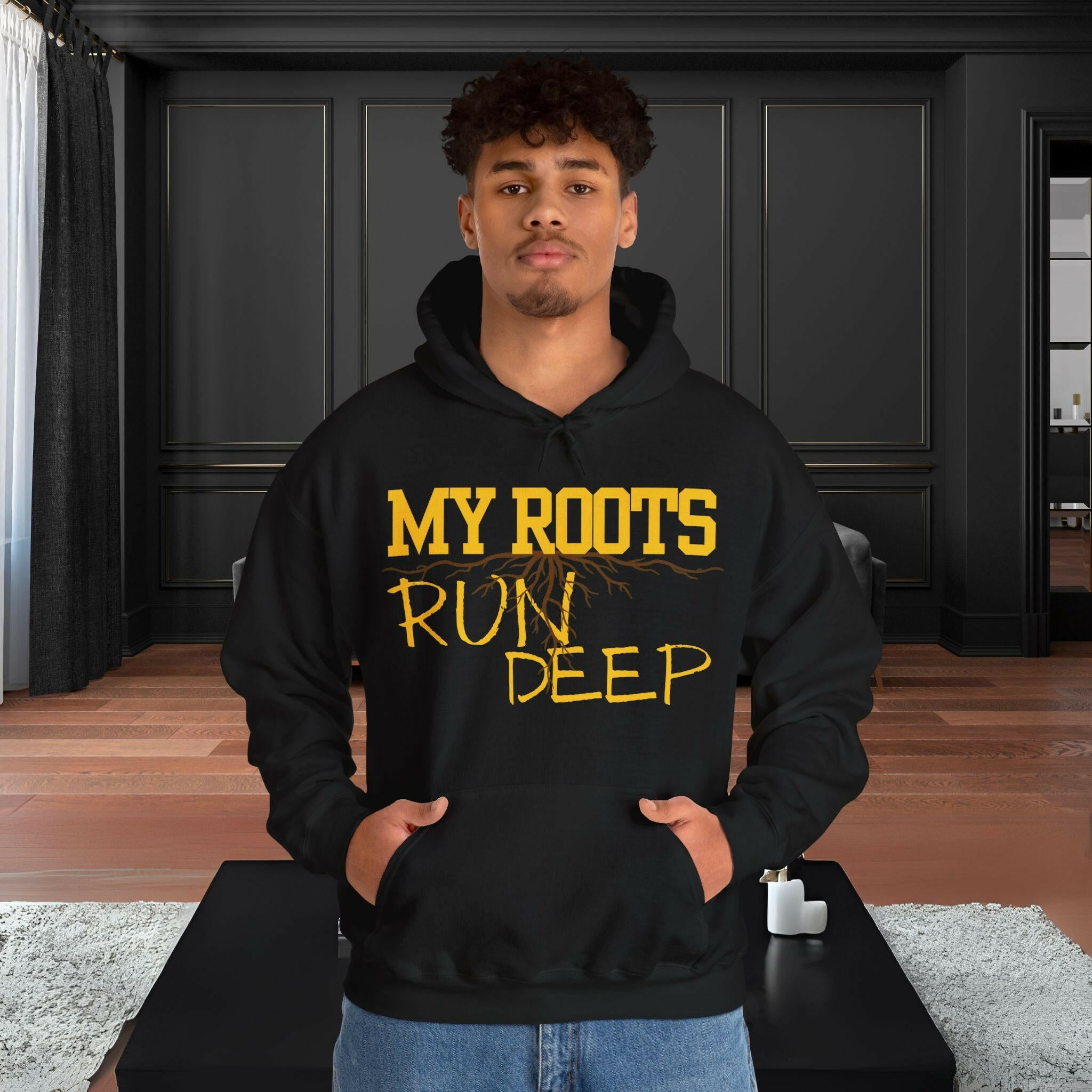 'Roots Run Deep' Men's Hoodie - MKCM Modern Designs