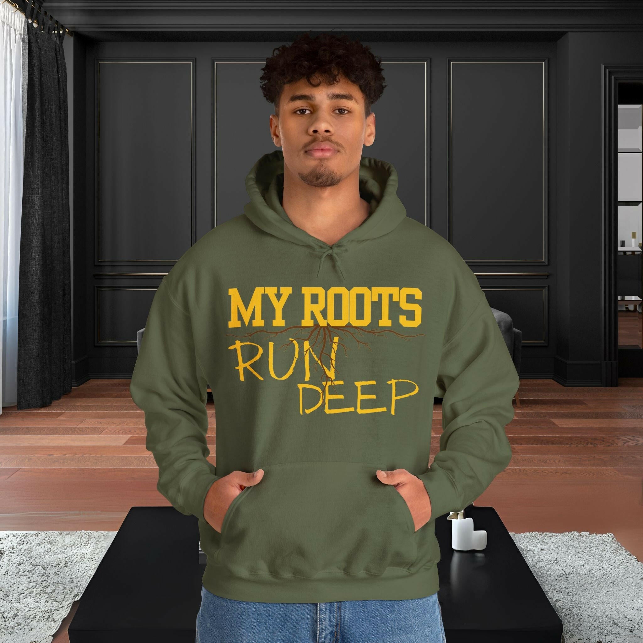 'Roots Run Deep' Men's Hoodie - MKCM Modern Designs