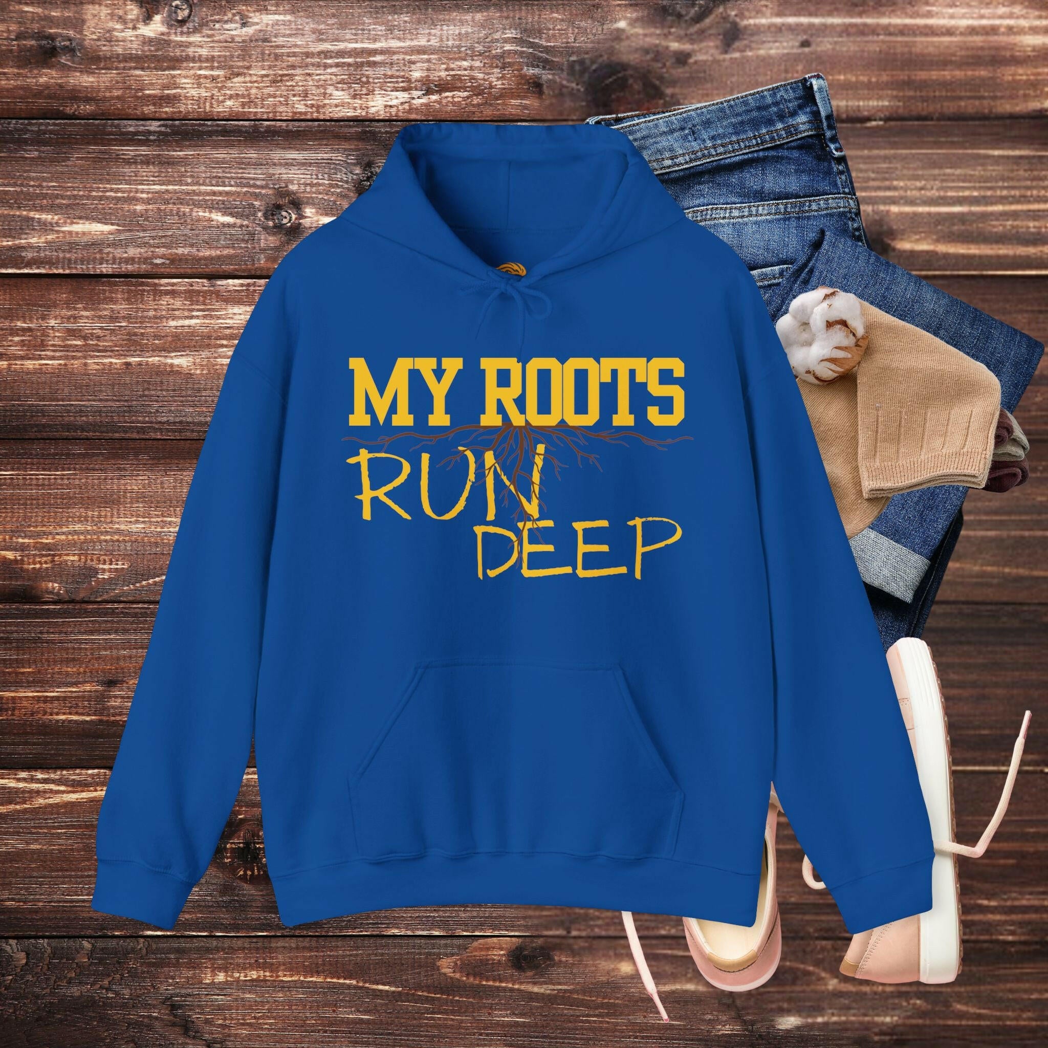 'Roots Run Deep' Men's Hoodie - MKCM Modern Designs