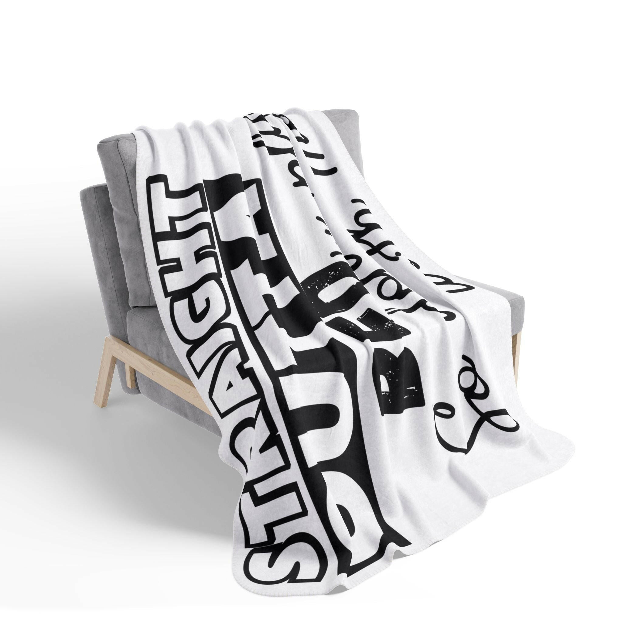 ‘Straight Outta Bed' Fleece Sherpa Blanket - MKCM Modern Designs