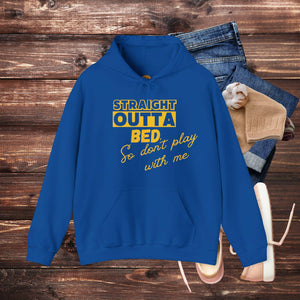 'Straight Outta Bed' Men's Hoodie - MKCM Modern Designs