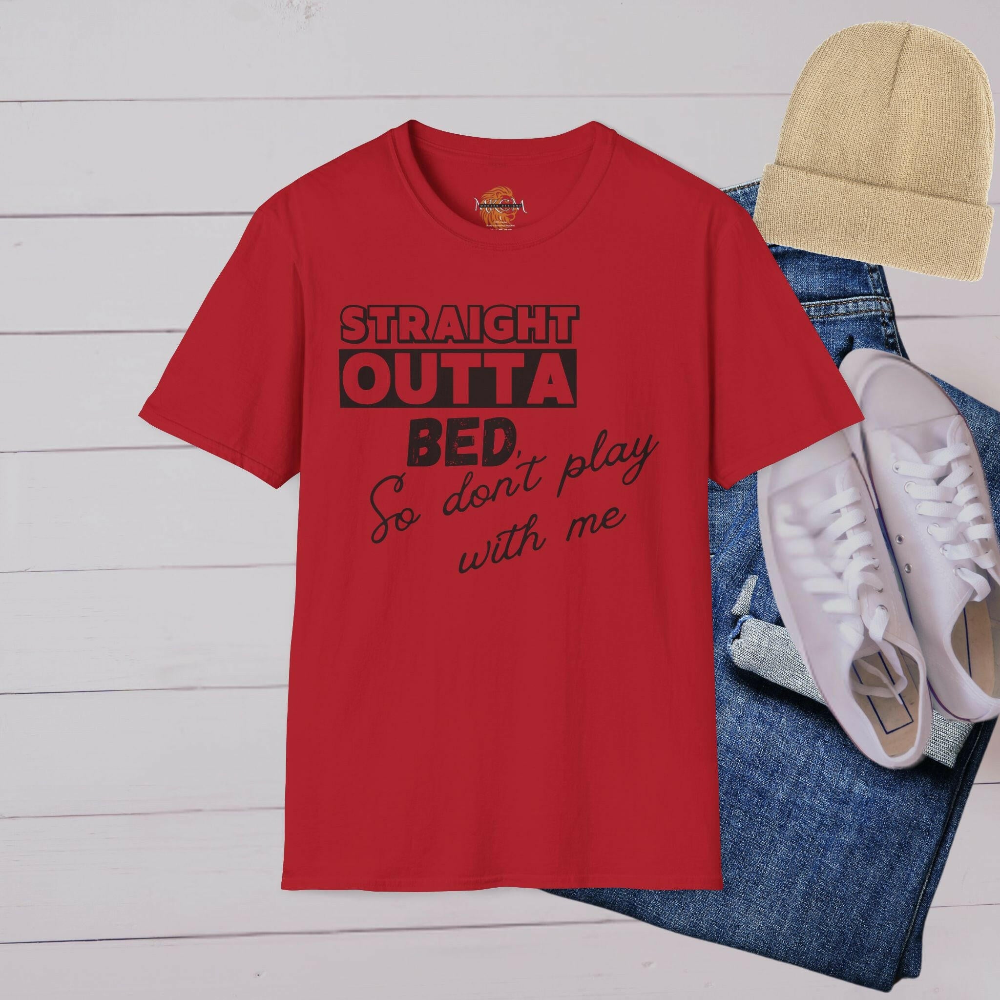 'Straight Outta Bed' T-Shirt - MKCM Modern Designs