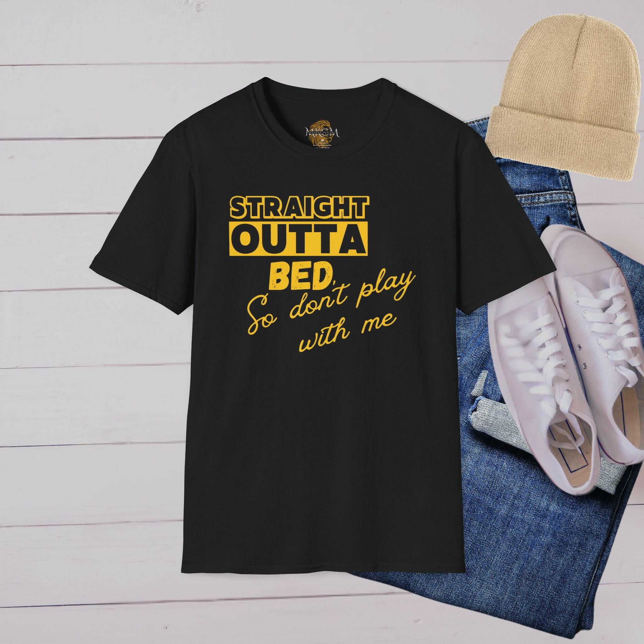 'Straight Outta Bed' T-Shirt - MKCM Modern Designs