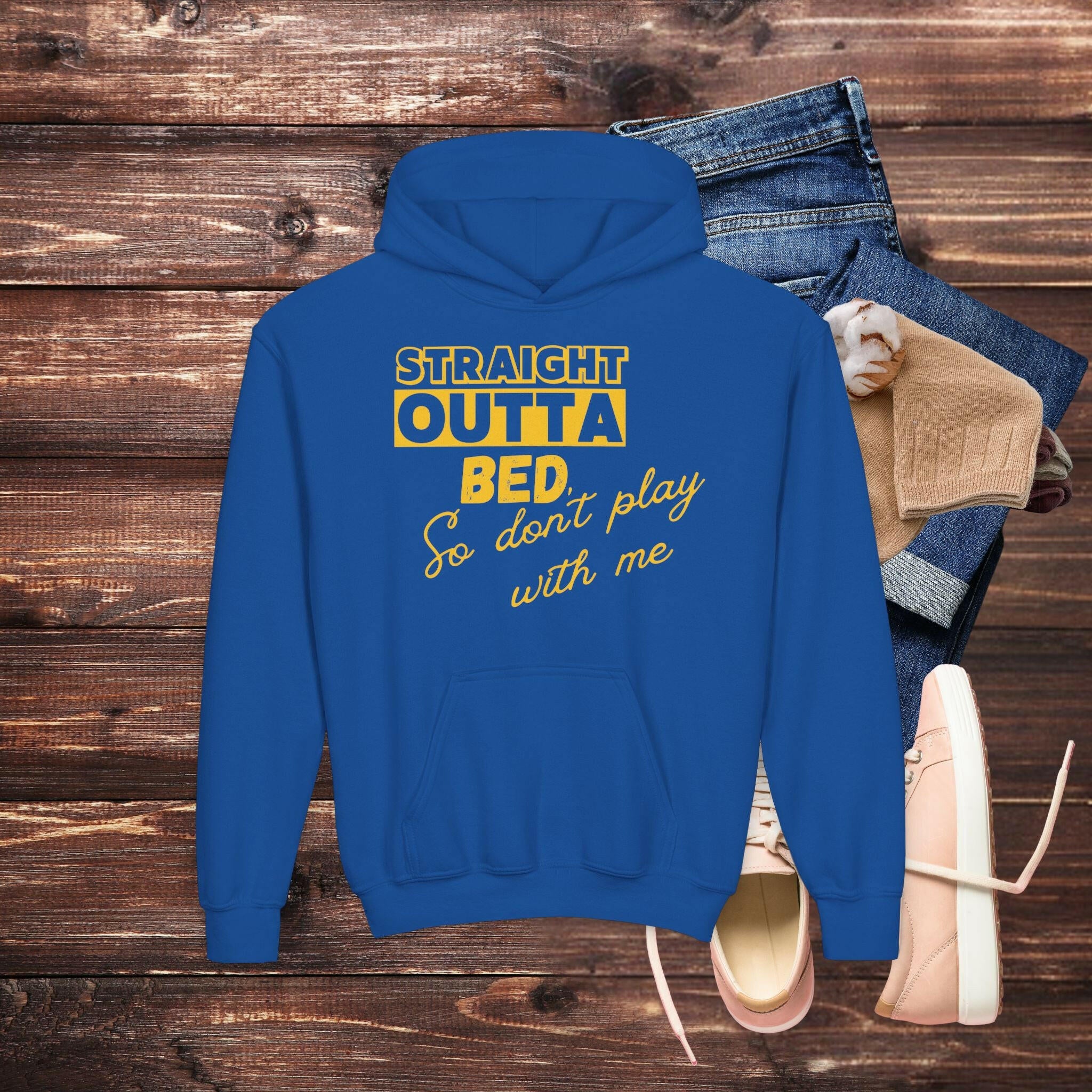 'Straight Outta Bed’ Youth Hoodie - MKCM Modern Designs