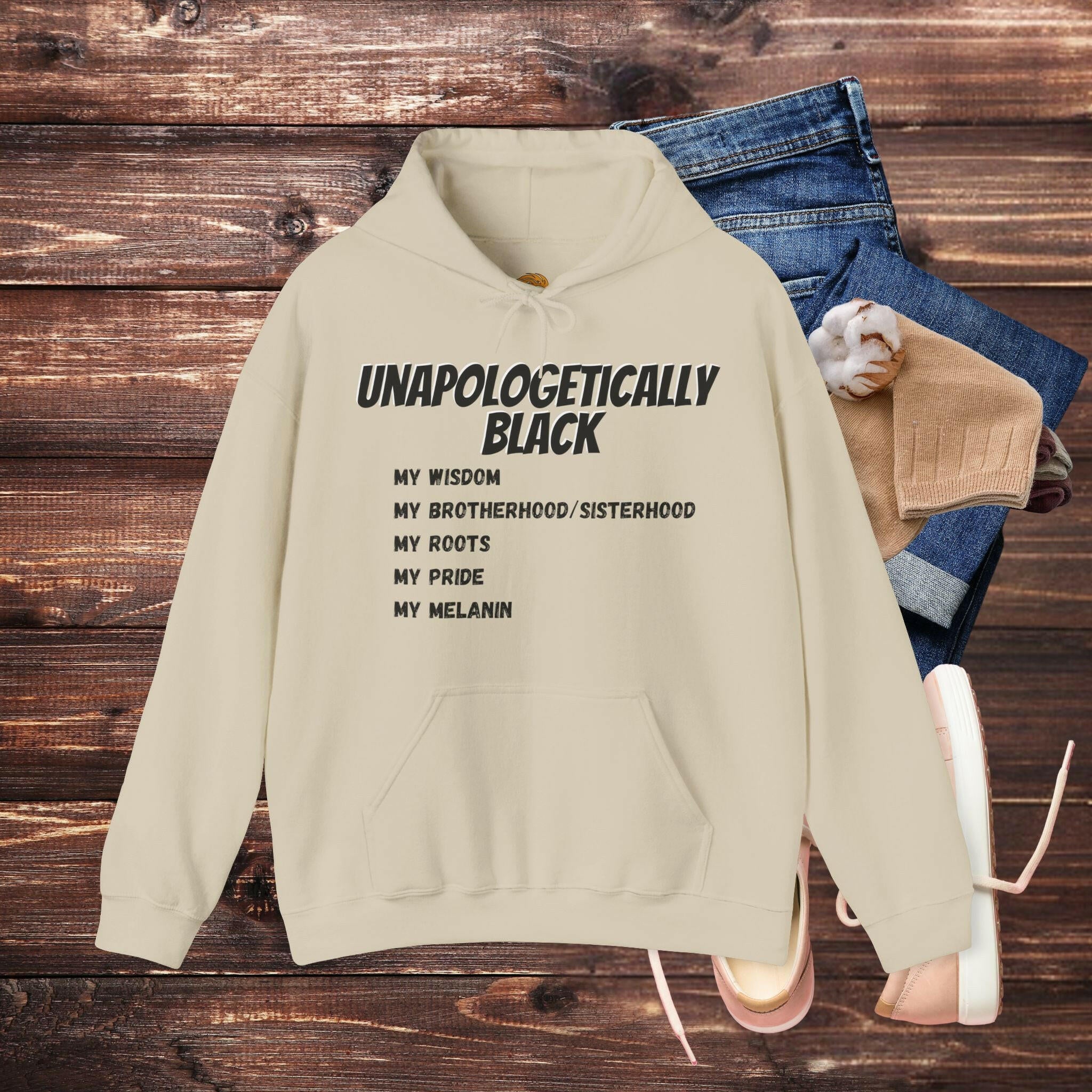 'Unapologetically BLACK' Men's Hoodie - MKCM Modern Designs