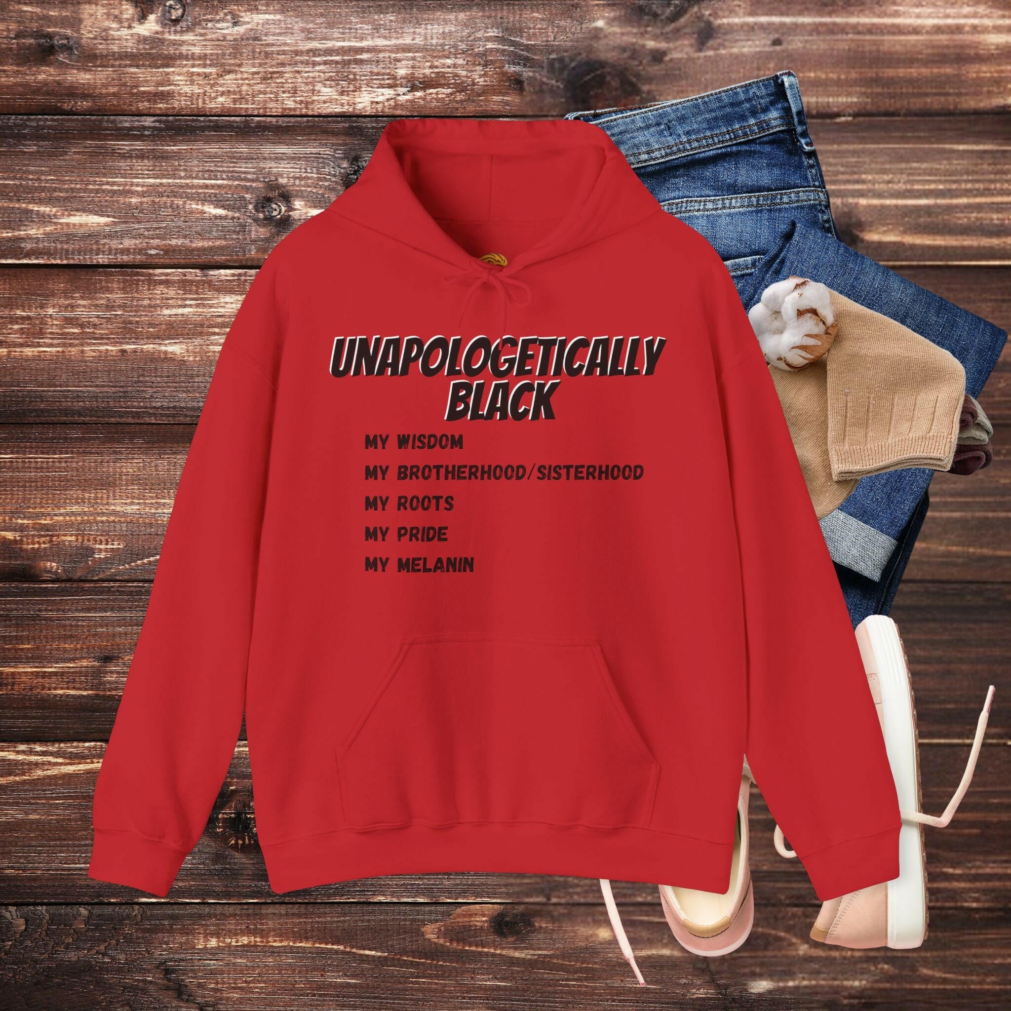 'Unapologetically BLACK' Men's Hoodie - MKCM Modern Designs