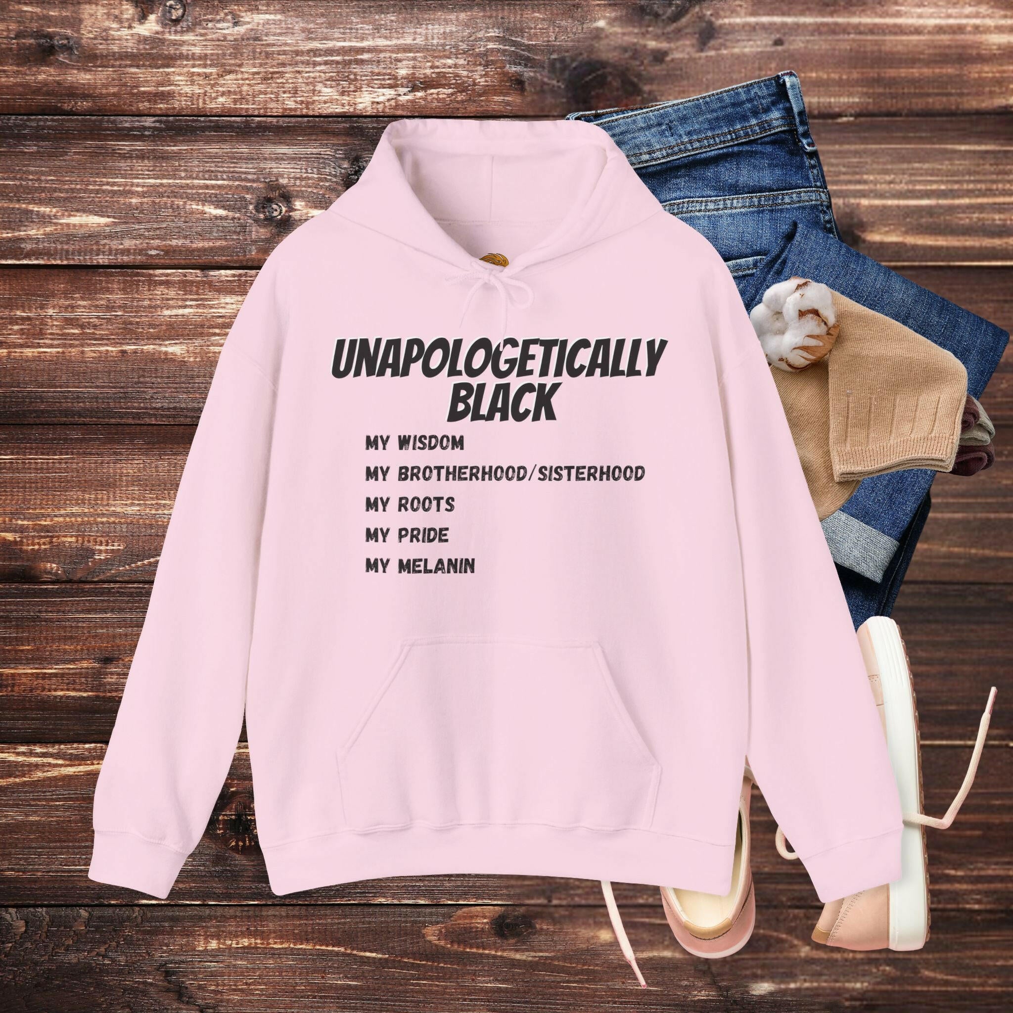 'Unapologetically BLACK' Men's Hoodie - MKCM Modern Designs