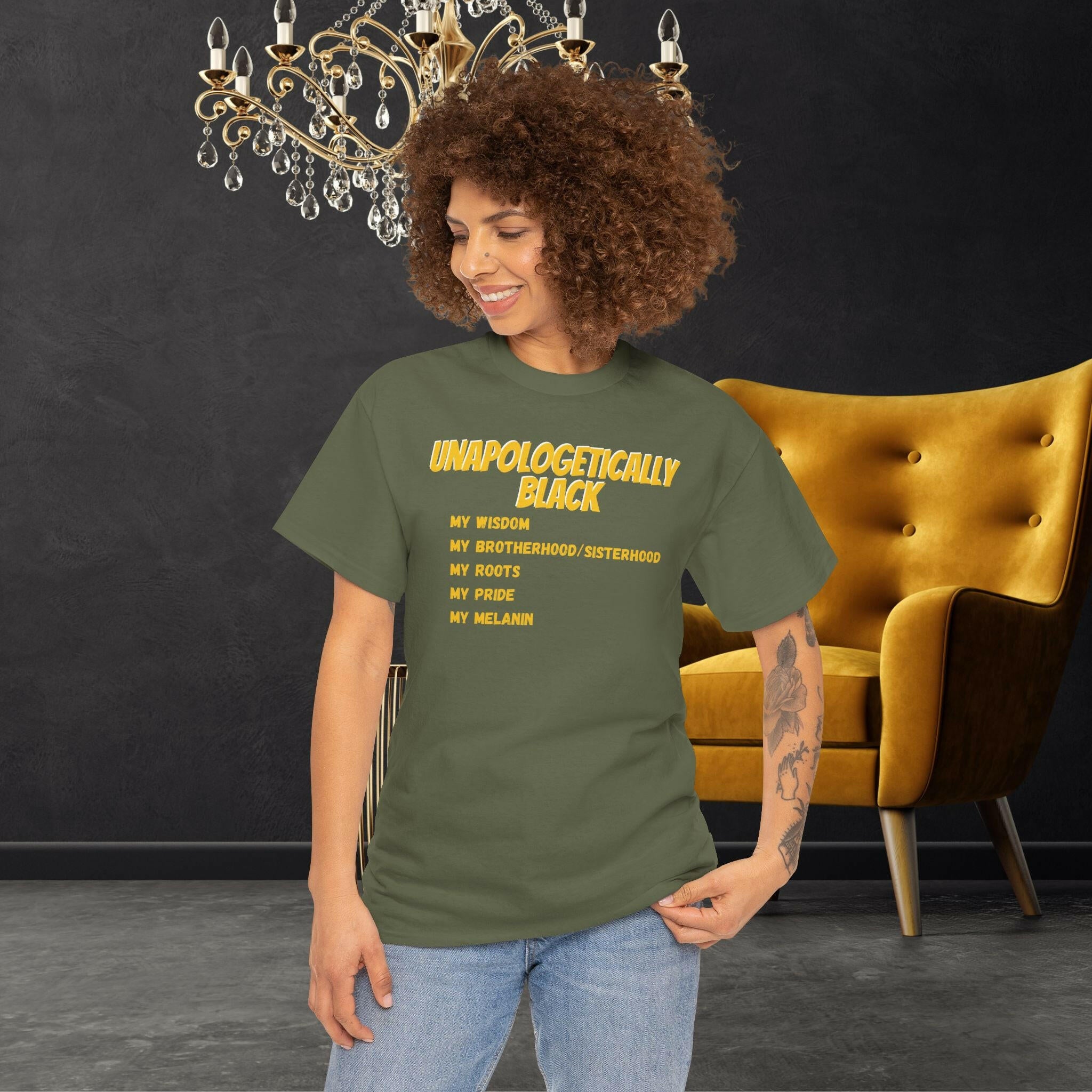 ‘Unapologetically Black' Women's Tee - MKCM Modern Designs