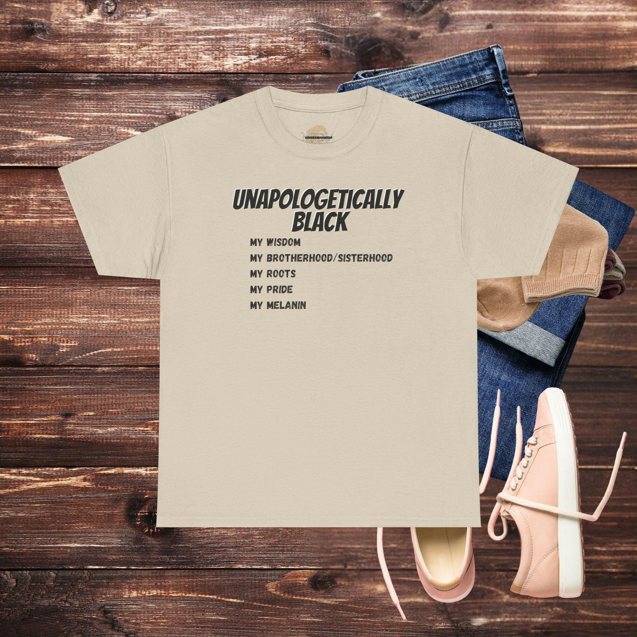 ‘Unapologetically Black' Women's Tee - MKCM Modern Designs