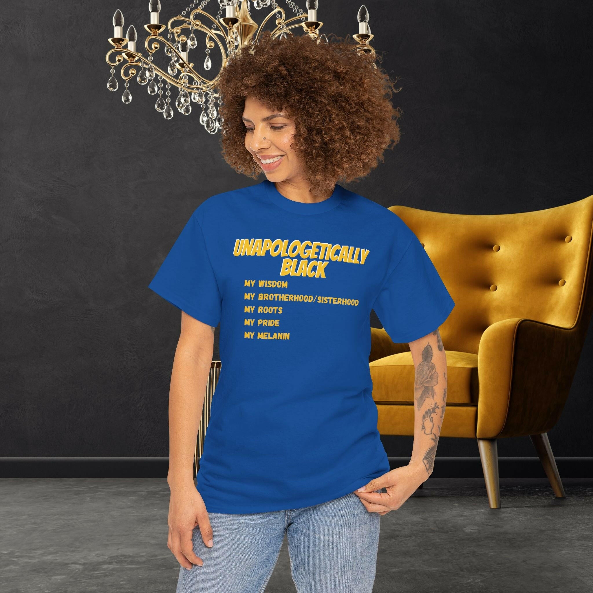 ‘Unapologetically Black' Women's Tee - MKCM Modern Designs