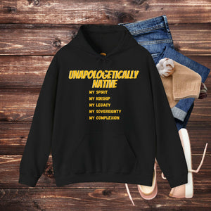 'Unapologetically NATIVE' Men's Hoodie - MKCM Modern Designs