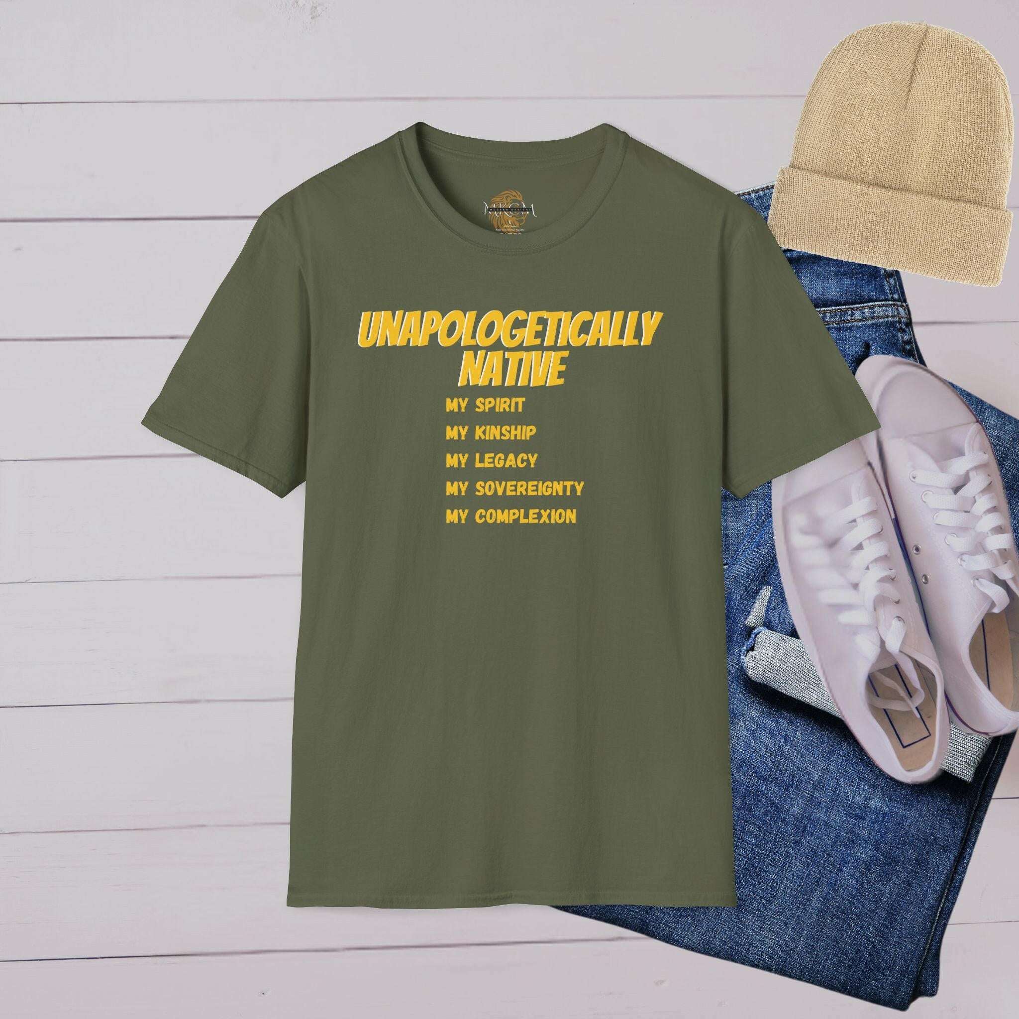 'Unapologetically NATIVE' T-Shirt - MKCM Modern Designs