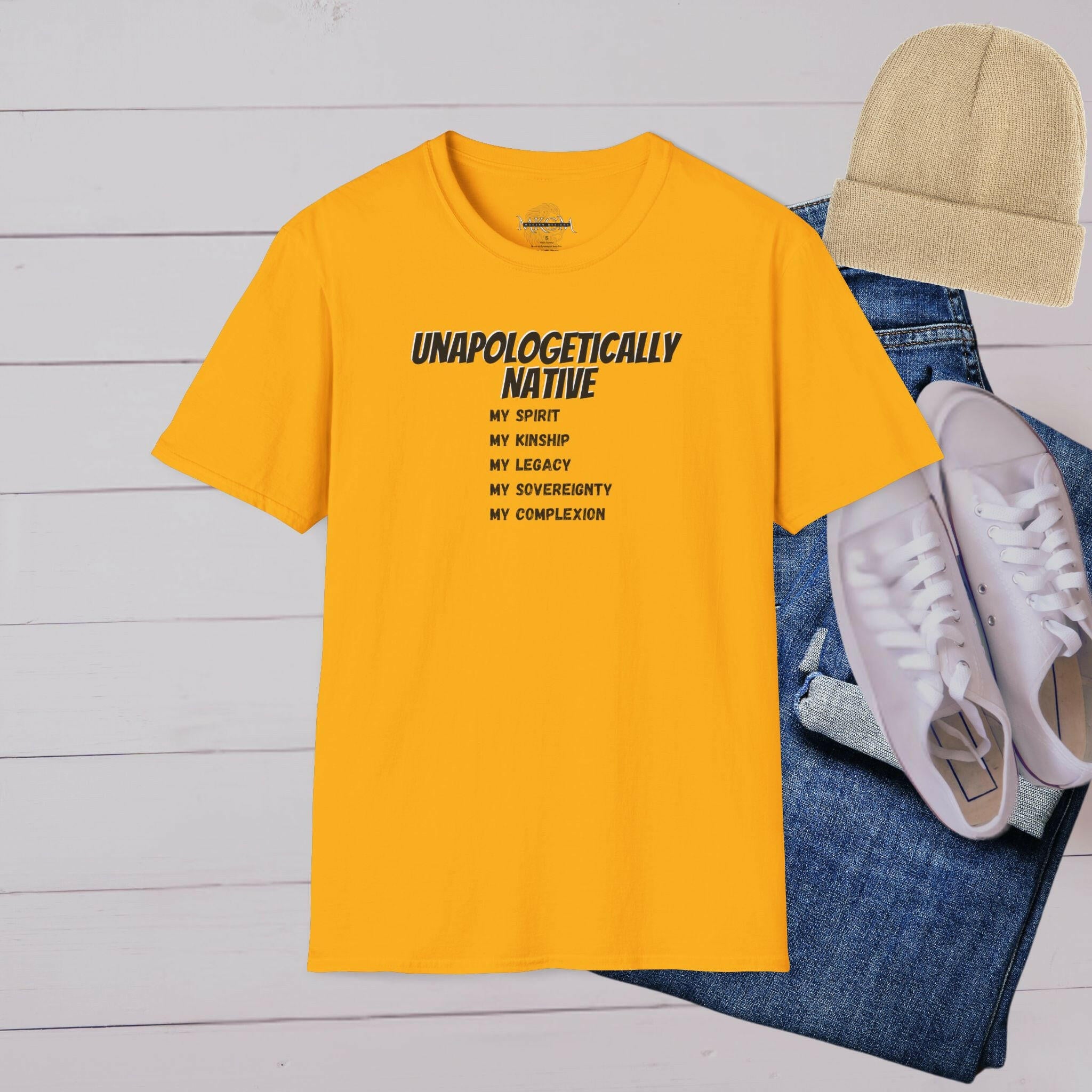 'Unapologetically NATIVE' T-Shirt - MKCM Modern Designs