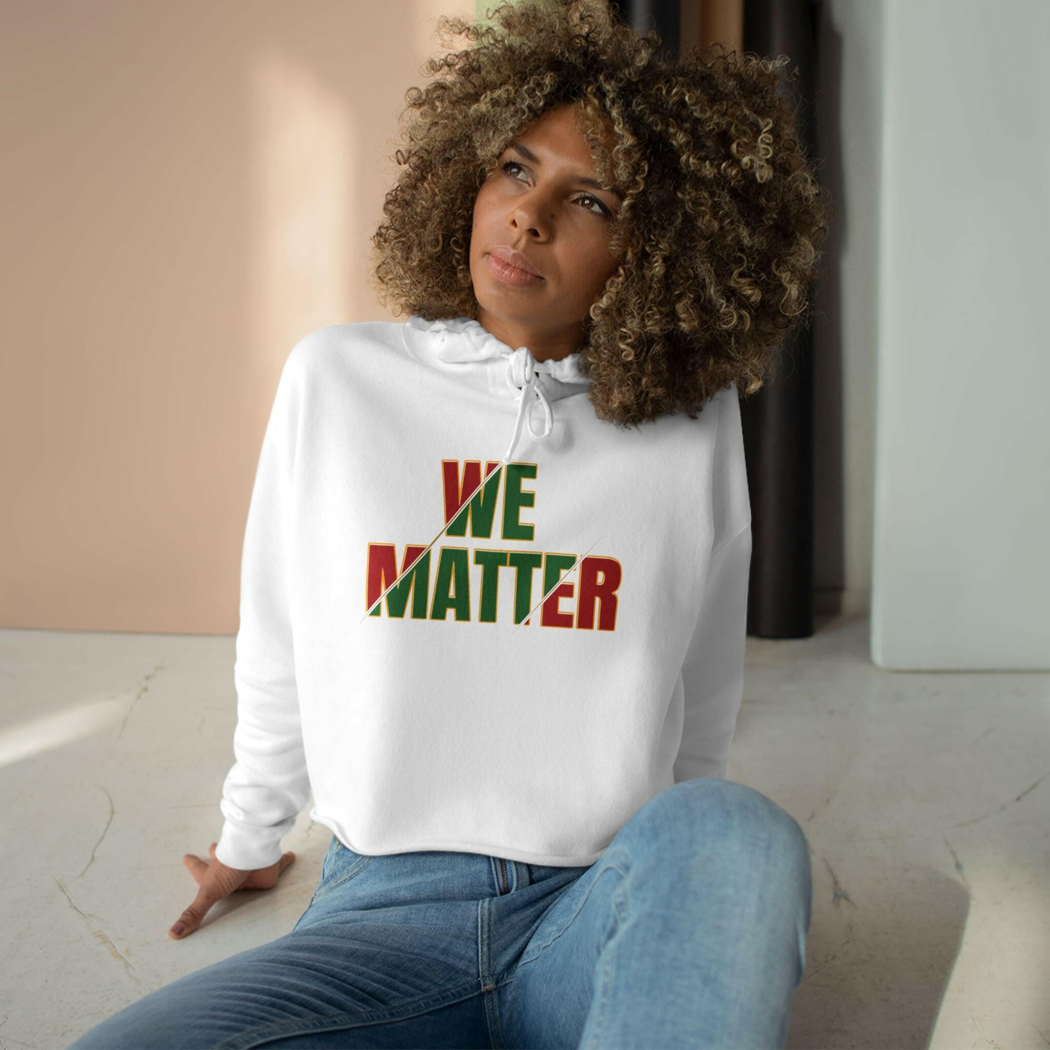 'We Matter' Crop Hoodie - MKCM Modern Designs