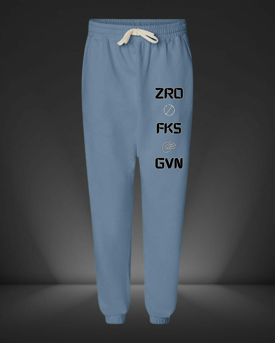 'Zero FKS Given' Fleece Joggers - MKCM Modern Designs